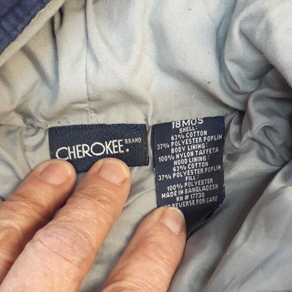Cherokee 18M navy snowpants/snowsuit - Picture 3 of 4